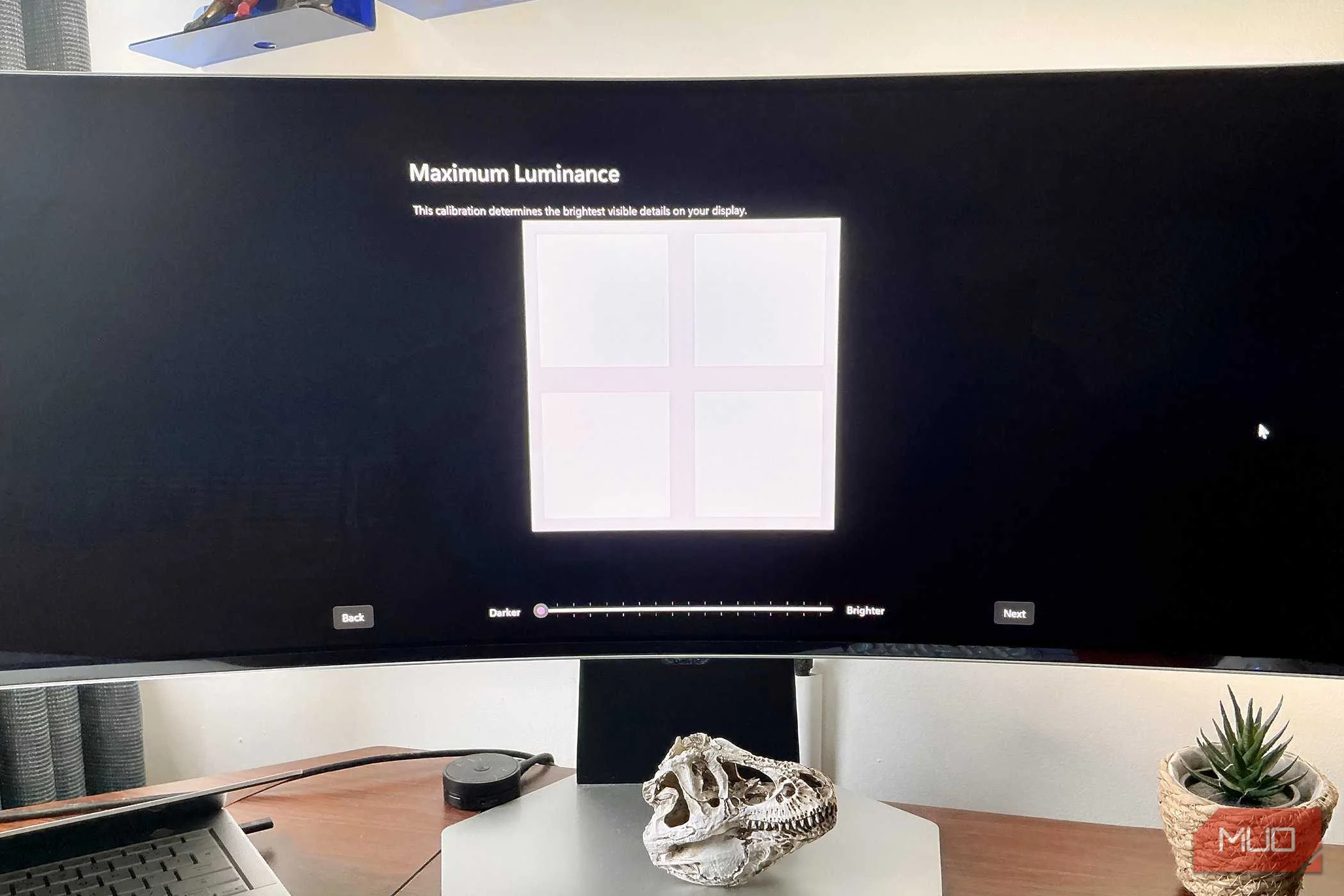 Windows HDR Calibration app on a monitor