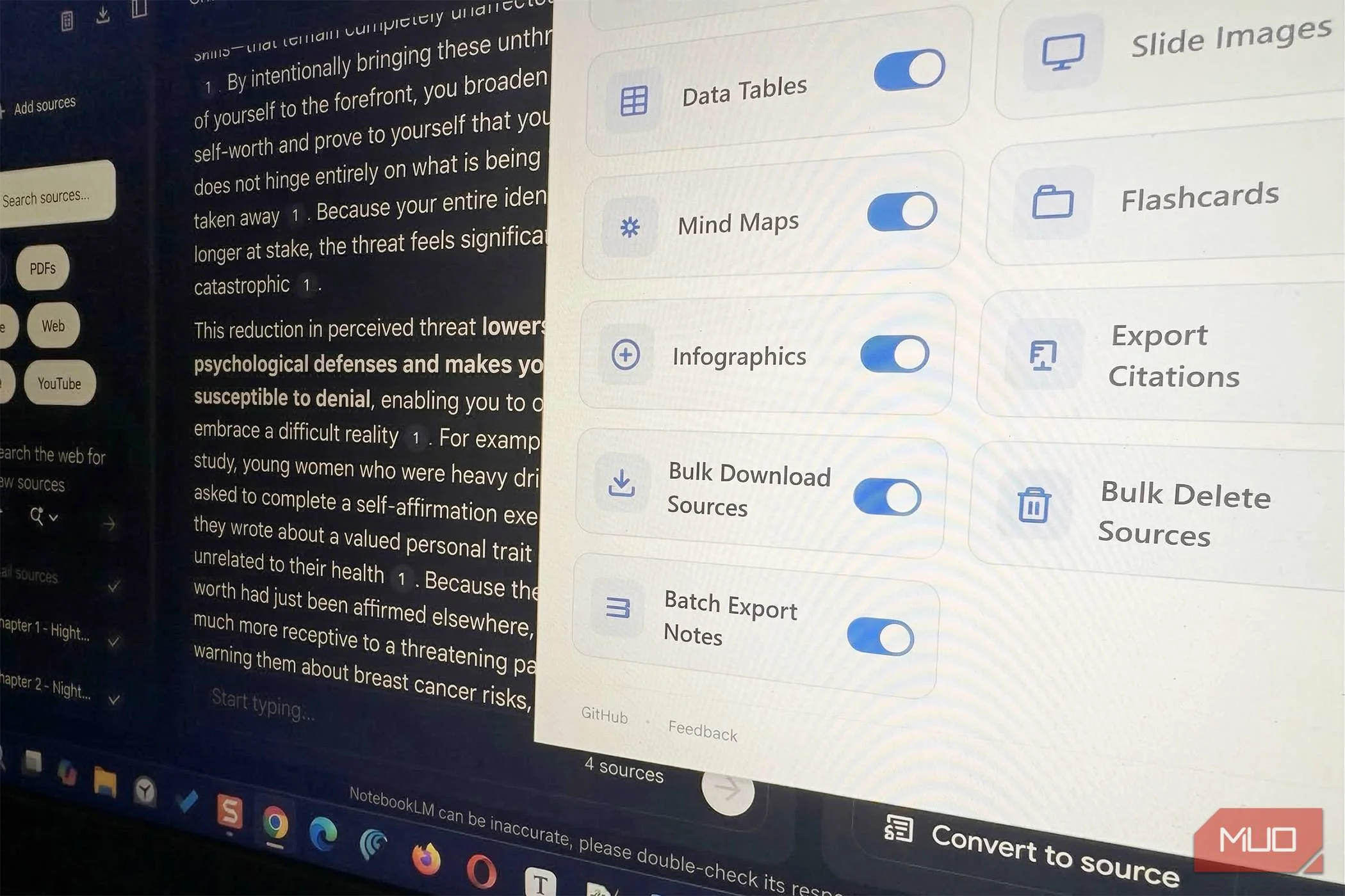NotebookLM Exporting Notes.