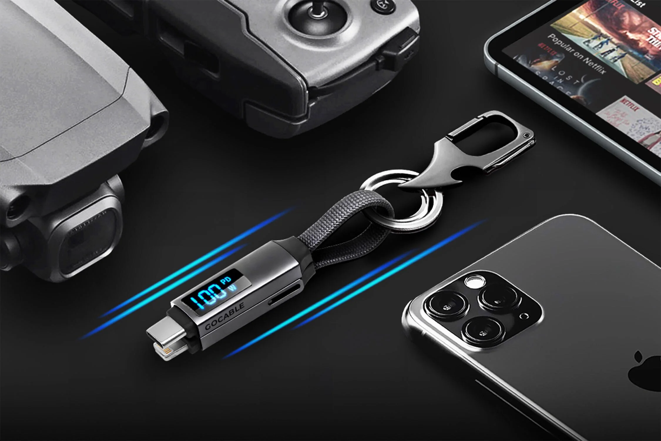 Charge everything on the go with one $22 cable that can attach to your keyring